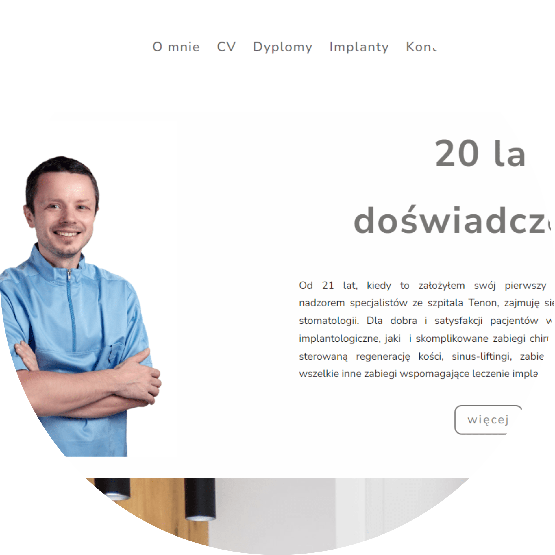 KK Digital strona portfolio Implantolog Piotr Kaczmarek